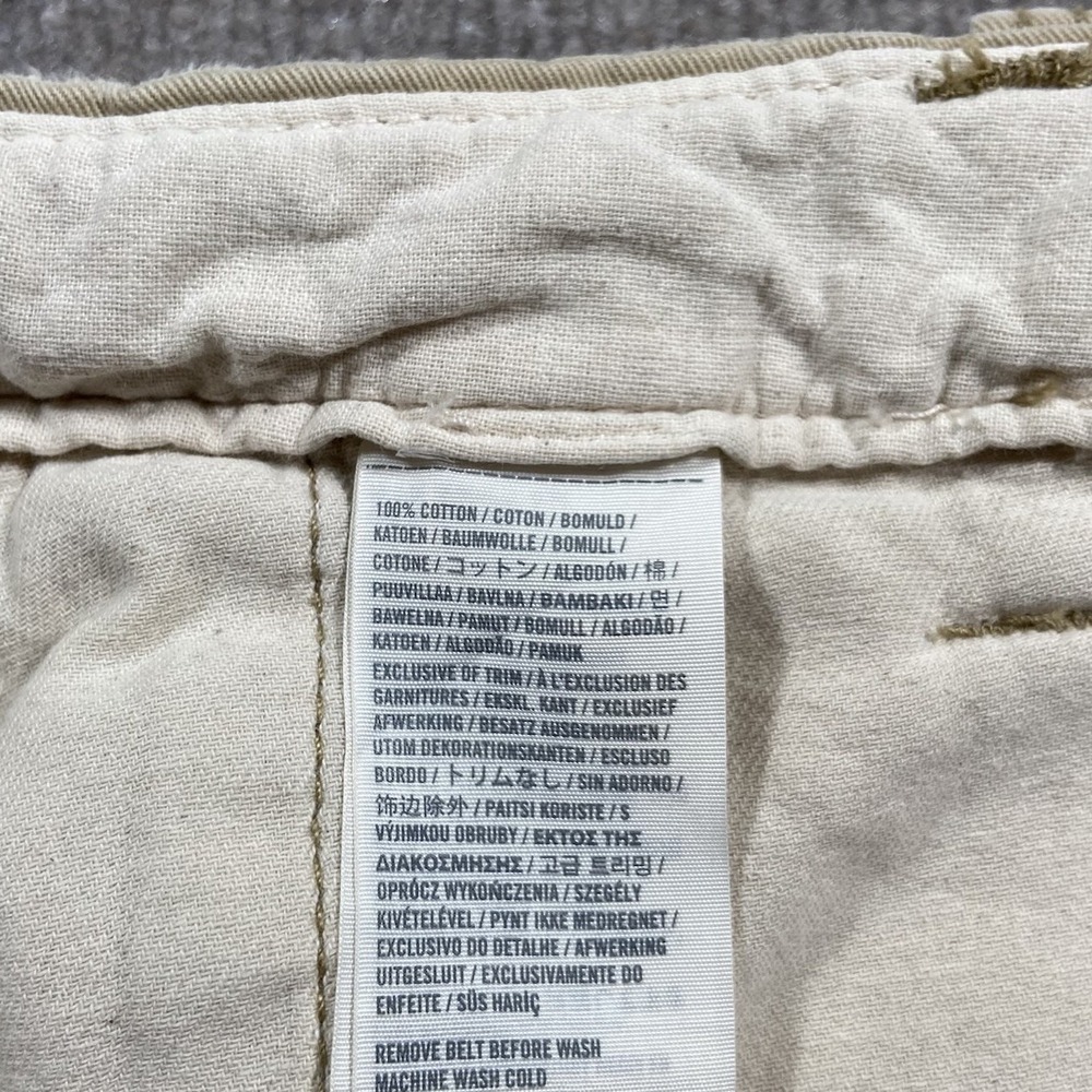 Vintage Hollister Pants Mens 30x31 Beige Khaki Chino‎ Straight Leg Logo Y2K - Picture 9 of 12